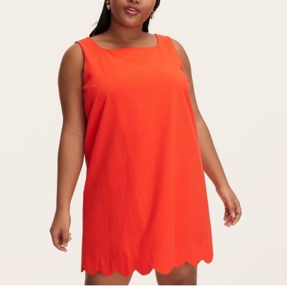Kate Spade x Target Red Scalloped Mini Shift Dress Plus Size 3X - Picture 1 of 4